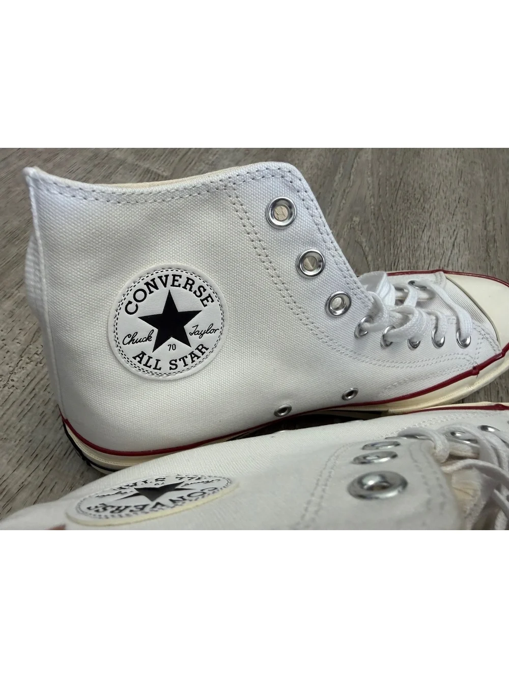 New White Converse High Top Sneakers
